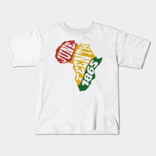 Juneteenth 1865 African Map Kids T-Shirt